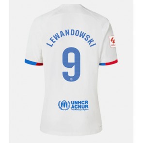 Barcelona Robert Lewandowski #9 Venkovní Dres 2023-24 Krátký Rukáv